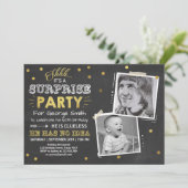 Überraschen Sie 60. Geburtstagseinladung Einladung (Stehend Vorderseite)