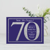 Überraschen Sie 70. Einladung (Stehend Vorderseite)