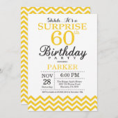 Überraschen Sie das 60. Zickzack Einladung (Vorne/Hinten)