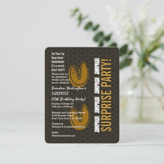 ÜBERRASCHEN Sie jedes mögliches Einladung (Stehend Vorderseite)