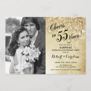 Überraschen Sie zum 55. Hochzeitstag mit Foto - Go Einladung