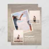 ÜBERRASCHEN! Verlobung Ankündigung FOTO COLLAGE (Vorne/Hinten)