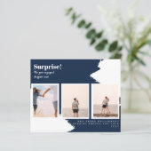 ÜBERRASCHEN! Verlobung Ankündigung FOTO COLLAGE (Stehend Vorderseite)