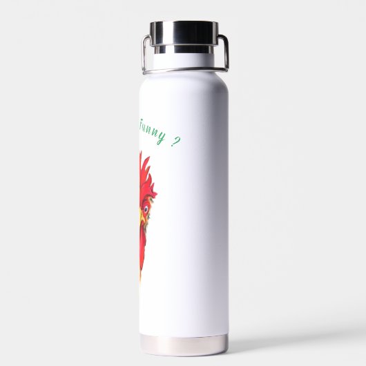 Überraschend kurioses Rooster Funny Water Bottle G Trinkflasche (Rückseite)
