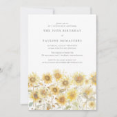 ÜBERRASCHENDE 50. Geburtstagsparty Boho Sommersonn Einladung (Vorderseite)