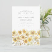 ÜBERRASCHENDE 60. Geburtstagsparty Boho Sommersonn Einladung (Stehend Vorderseite)