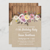 ÜBERRASCHENDE 60. und jedes Alter Geburtstagsparty Einladung (Vorne/Hinten)