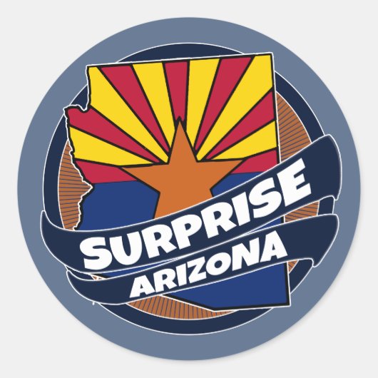 Überraschende Arizona-Fahne platzte rund Aufkleber (Vorderseite)