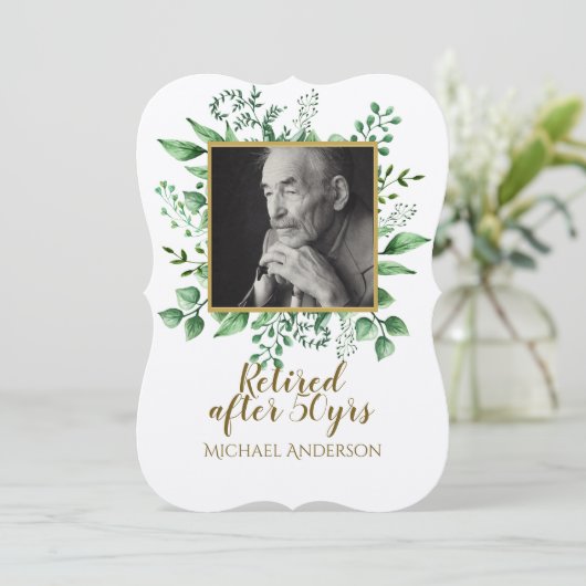 ÜBERRASCHENDE Blätter zur Einberufung von FOTOS Kr Einladung (Stehend Vorderseite)