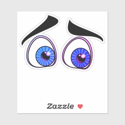Überraschende blaue Augen Funny Stickers Aufkleber (Blatt)