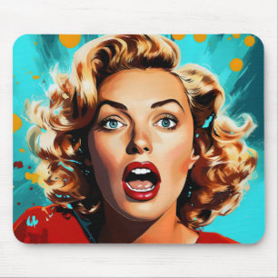 Überraschende Blonde Pop Art Mousepad