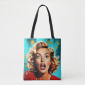 Überraschende Blonde Pop Art Tasche (Vorderseite)