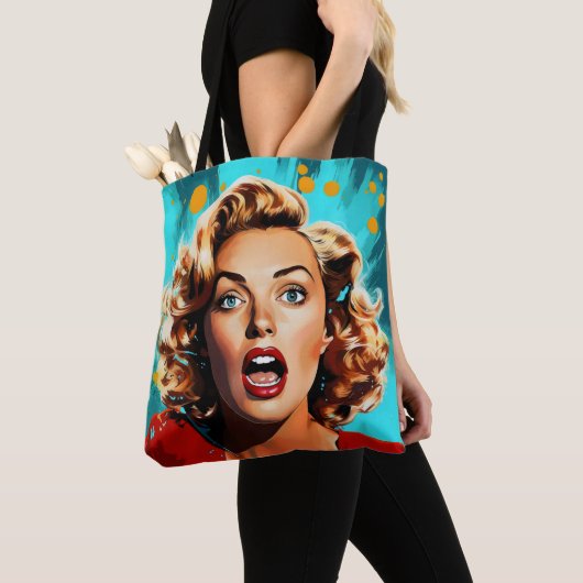 Überraschende Blonde Pop Art Tasche (Von Nahem)
