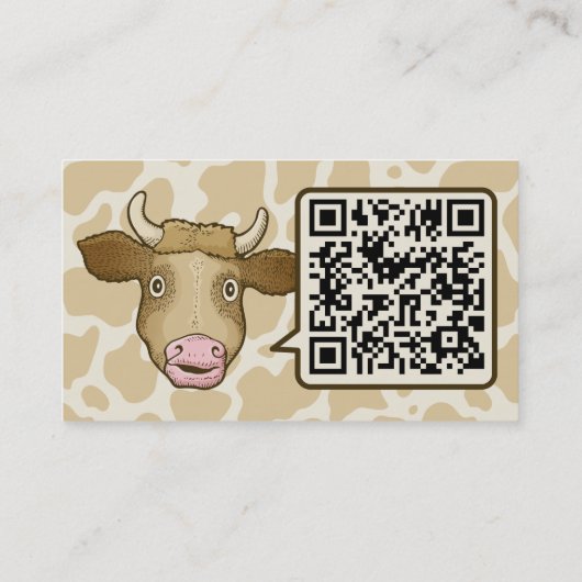 Überraschende Cow-Visitenkarte Visitenkarte (Rückseite)