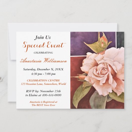 ÜBERRASCHENDE EREIGNISMÄSSIGUNG DES PARTY EINLADUNG (Vorderseite)