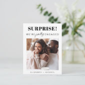 Überraschende Foto-Verlobung Ankündigungspostkarte (Stehend Vorderseite)