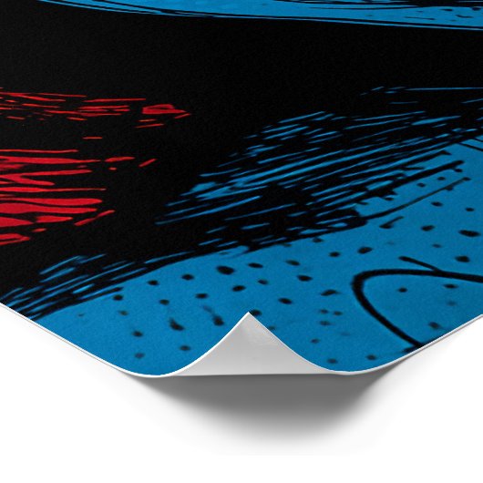 Überraschende Frau in Pop Art Poster (Ecke)