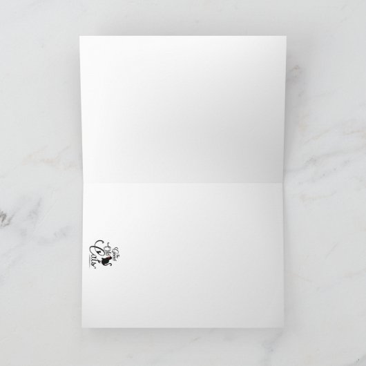 Überraschende Freundschafts-Katze und Maus | Dankeskarte (Innenseite)