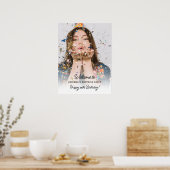 Überraschende Geburtstagsfeier Foto Spaß Willkomme Poster (Küche)