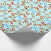 Überraschende Goldfish und Tänzer - Happy Birthday Geschenkpapier (Ecke)