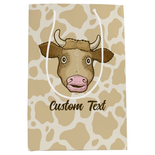 Überraschende Kuh-Geschenktasche Mittlere Geschenktüte (Vorderseite)