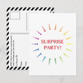 überraschende Party Einladung (Vorne/Hinten)