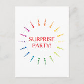 überraschende Party Einladung (Vorderseite)