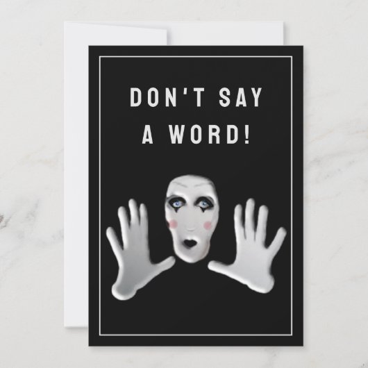 Überraschende Party Einladung (Vorderseite)