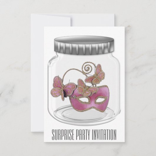 Überraschende Party Einladung (Vorderseite)