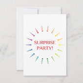 überraschende Party Einladung (Vorderseite)