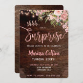 Überraschende Party Einladung, Blumenstrauenleucht Einladung (Vorne/Hinten)