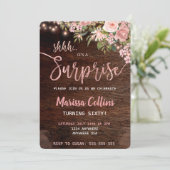 Überraschende Party Einladung, Blumenstrauenleucht Einladung (Stehend Vorderseite)