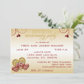 Überraschende Party Einladungen zum 50. Jahrestag (Stehend Vorderseite)