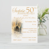 Überraschende Party Einladungen zum 50. Jubiläum (Stehend Vorderseite)