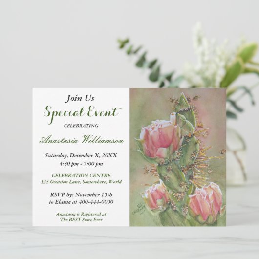 ÜBERRASCHENDE PARTY-EREIGNIS EINLADUNG (Stehend Vorderseite)