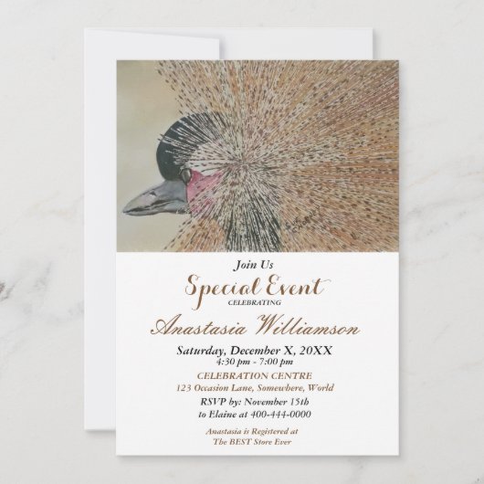 ÜBERRASCHENDE PARTY-EREIGNIS EINLADUNG (Vorderseite)