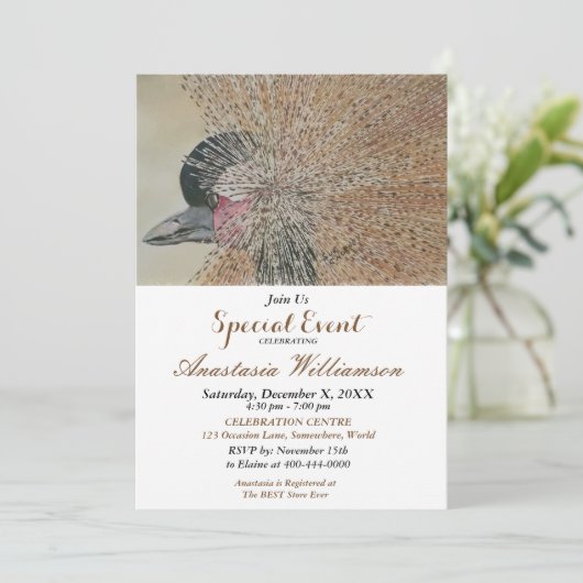 ÜBERRASCHENDE PARTY-EREIGNIS EINLADUNG (Stehend Vorderseite)