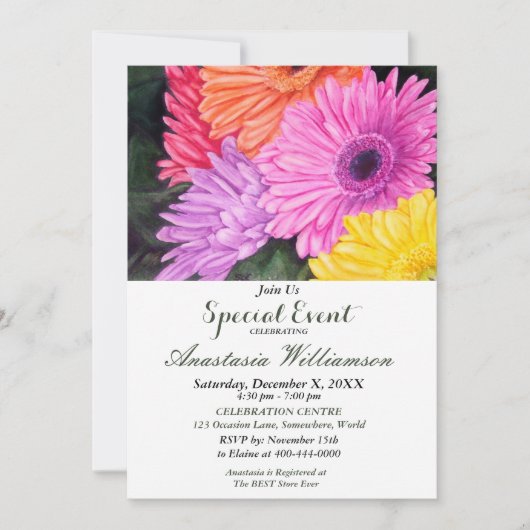 ÜBERRASCHENDE PARTY-EREIGNIS EINLADUNG (Vorderseite)