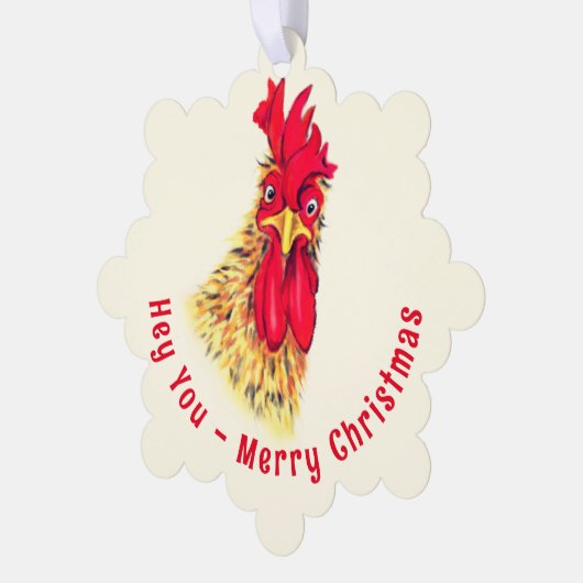 Überraschende Rooster Funny Christmas Ornament Car (Linke Ecke)