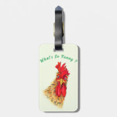 Überraschende Rooster-Funny-Gepäckmarke - Benutzer Gepäckanhänger (Rückseite vertikal)