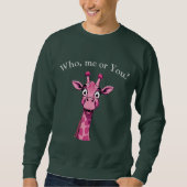 Überraschende Rosa Giraffe Sweatshirt (Vorderseite)