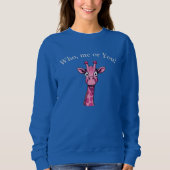 Überraschende Rosa Giraffe Sweatshirt (Vorderseite)