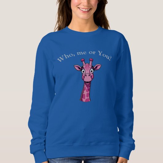 Überraschende Rosa Giraffe Sweatshirt (Vorderseite)