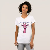 Überraschende Rosa Giraffe T-Shirt (Vorne ganz)