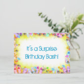 Überraschende Sommer-Geburtstagsfeier Einladung (Stehend Vorderseite)