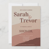 Überraschende Typografie Couple's Shower Dusty Ros Einladung (Vorderseite)