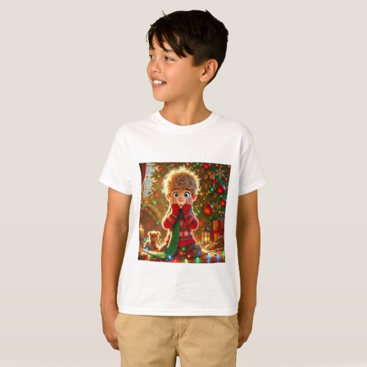 Überraschende Weihnachtsmagie für Junge - Kinder F T-Shirt (Vorne ganz)