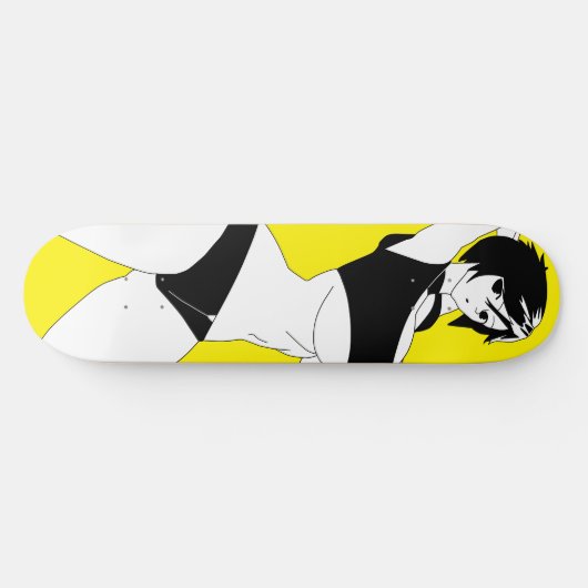 Überraschender Anime Girl Skateboard Deck (Horizontal)