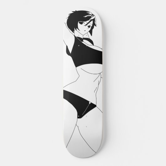 Überraschender Anime Girl Skateboard Deck (Vorderseite)