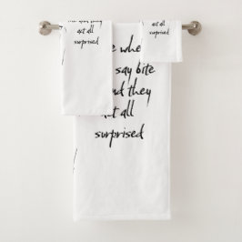 Überraschender Biss Badhandtuch Set